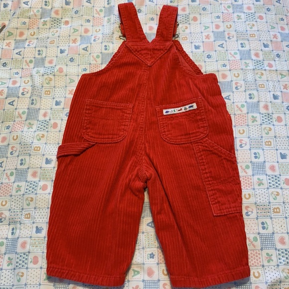 🎅Red corduroy overalls - cute for the Holidays🎄 - Picture 2 of 3